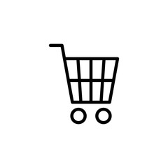 Shopping icon logo design. Shopping cart sign and symbol. Trolley icon