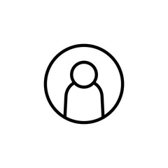 User icon logo design. person sign and symbol. people icon.