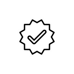 verified icon logo design. verification check mark. approved icon