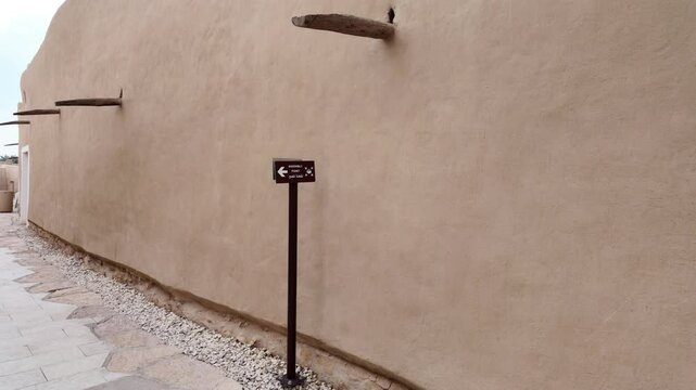 traditional mud-brick architecture, ancient alleyways of Diriyah, a UNESCO World Heritage site near Riyadh, reflect the region's rich cultural heritage of Saudi Arabia