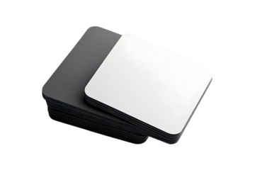 Rounded Corner Businesscard mockup（角丸名刺2枚モックアップ ｜ グレー背景）