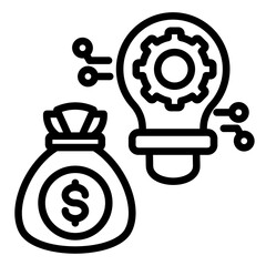 Smart Financial Management  Icon Element For Design	