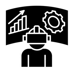 Augmented Reality Business  Icon Element For Design	