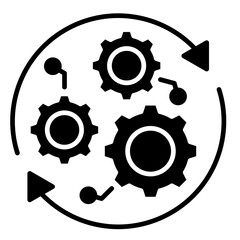 Business Process Automation  Icon Element For Design	