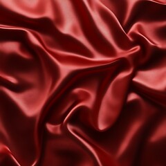 Obraz premium Red silk fabric texture, draped, studio, background, design