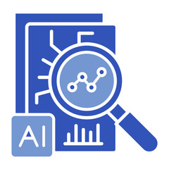 Ai-Powered Analytics  Icon Element For Design	