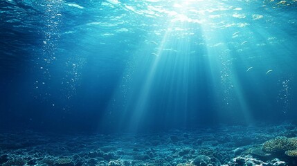 Peaceful underwater landscape ideal for creative projects.