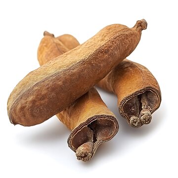tamarind isolated on white background close up. studio shot.