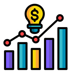 Business Growth Metrics  Icon Element For Design	