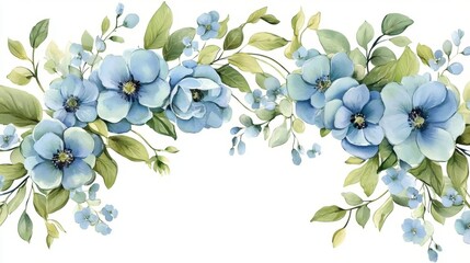 Elegant and artistic watercolor illustration perfect for wedding themes with floral motifs.
