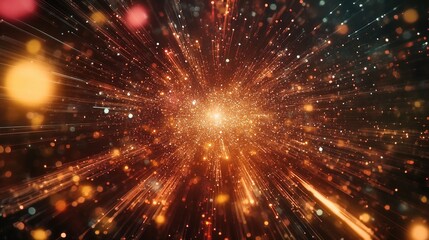 Fototapeta premium Abstract Digital Display of Interconnected Particles in Motion