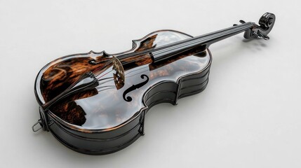 Close up of Violin isolation with white background