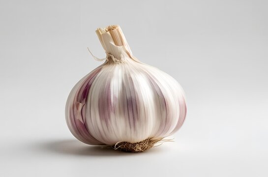 Single garlic isolated on white backgroundone, 