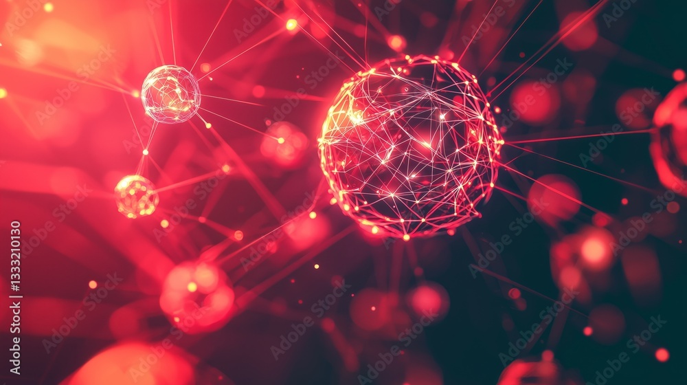 Poster advanced ai construct with ultra-modern visual elements and design