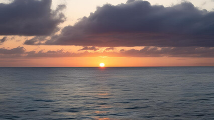 Marine expanse and dusk