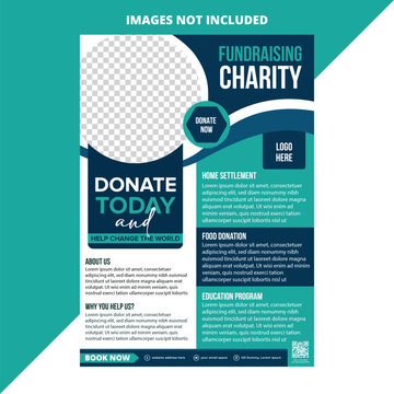Modern Charity Flyer Design Template | Editable, Professional, and Eye-Catching for Nonprofits & Fundraising Events