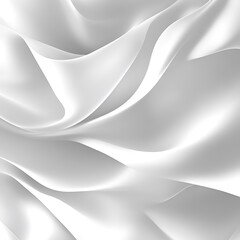 Fototapeta premium White silk fabric waves, flowing texture, studio shot, background blur, design element