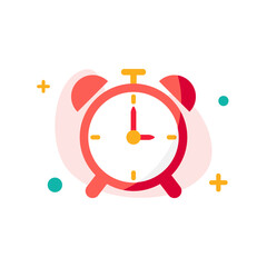 Alarm clock on white background. Alarm icon vector illustration. Time, Clock, Alarm icon.