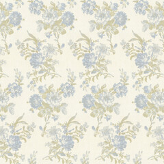 Seamless repeating floral bouquet with rose pattern, valentine's day and love fabric