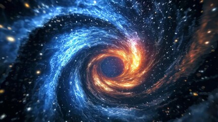 Obraz premium An intriguing depiction of a wormhole bending the fabric of reality. 