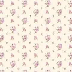 Seamless repeating floral bouquet with rose pattern, valentine's day and love fabric