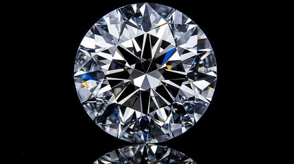Captivating display of a loose round diamond, showcasing its brilliance.