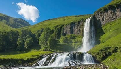 Fototapeta premium waterfall in the mountains