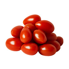 Pile of Fresh Red Tomatoes Isolated on Transparent Background