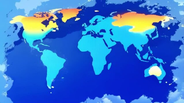 Global Temperature Map; World; Showing Temperature Distribution; Use Presentation Graphics