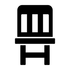 Chair Vector Solid Style Icon