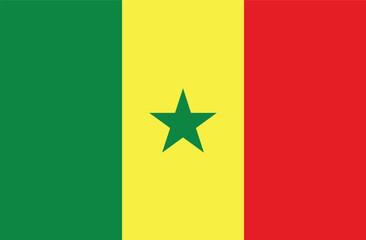National flag of Senegal  vector image