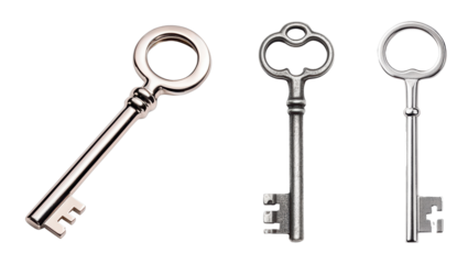 Collection of vintage and modern decorative keys
