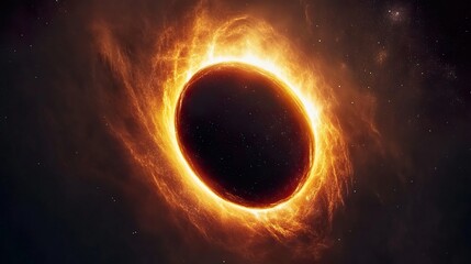 Obraz premium Supermassive black hole expels glowing star streams amid galactic collision, revealing cosmic chaos and creation.