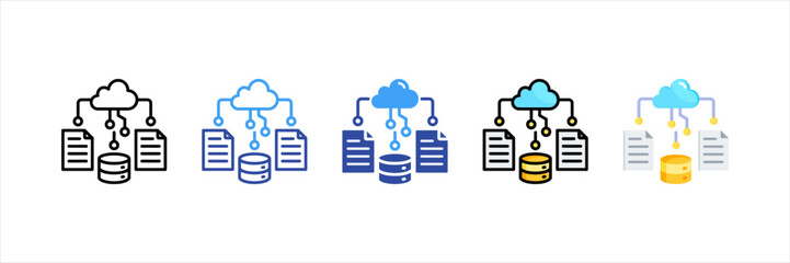 Big Data Multi Style Icon Set