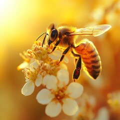 Generic Close-up Pollinating Scene Farm Tones Photography