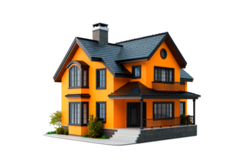 House model isolated on transparent background