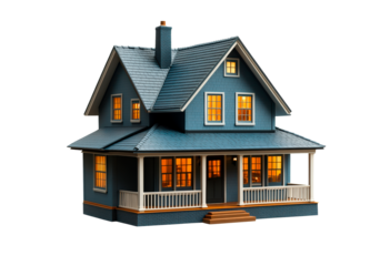House model isolated on transparent background