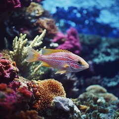 Obraz premium Nature Fish Perspective Restored Reef Vibrant Swimming