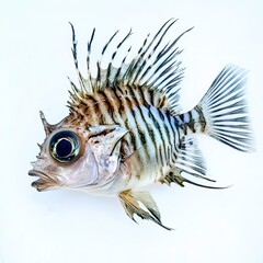 Obraz premium A crown fish on white background