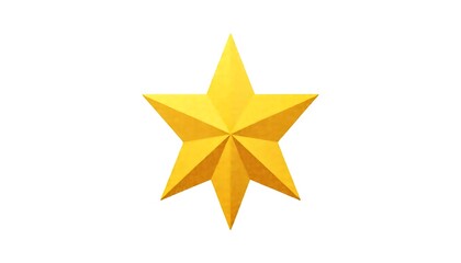 Fototapeta premium Golden Star A Textured Surface White Background