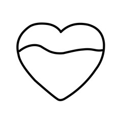 Heart Line Vector Illustration