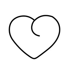 Heart Line Vector Illustration