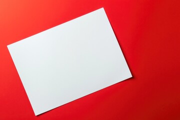White sheets paper on red background, Blank paper