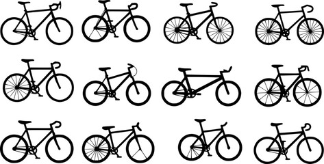 set of bicycles