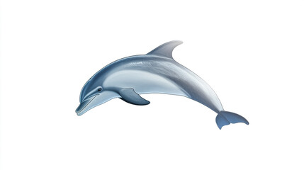 dolphin jumping isolated on white background