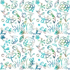 Vector Colorful blur Watercolor Floral isolated seamless Pattern on White Background, classic fashion backdrop doodle elegant digital art print design, lush flower leaf bloom garden theme wallpaper