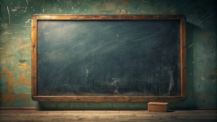 Vintage Blackboard Texture Background - Grunge School Chalkboard Photo