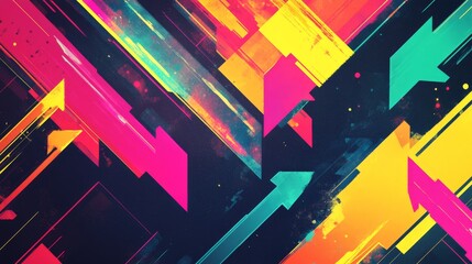 Creating dynamic digital arrows pattern futuristic space gigapixel artwork virtual reality conceptual design