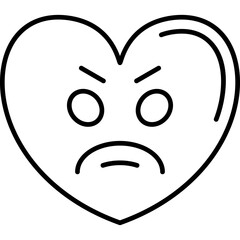 Fototapeta premium Angry Heart Icon
