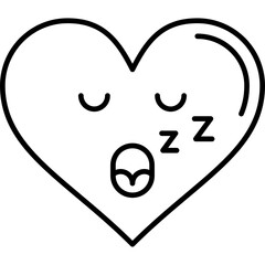 Sleepy Heart Icon